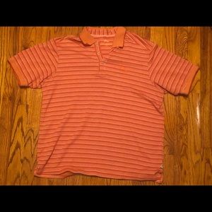 Men’s Tommy Bahama Orange Striped Polo • Sz Small